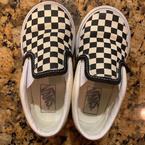 Vans black and white checkered toddler